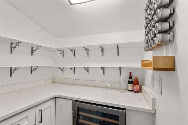 bar with beverage cooler