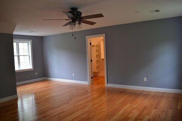 28 Barrows St, Norton, MA 02766 - unfurnished room featuring a ceiling fan and light wood-type flooring