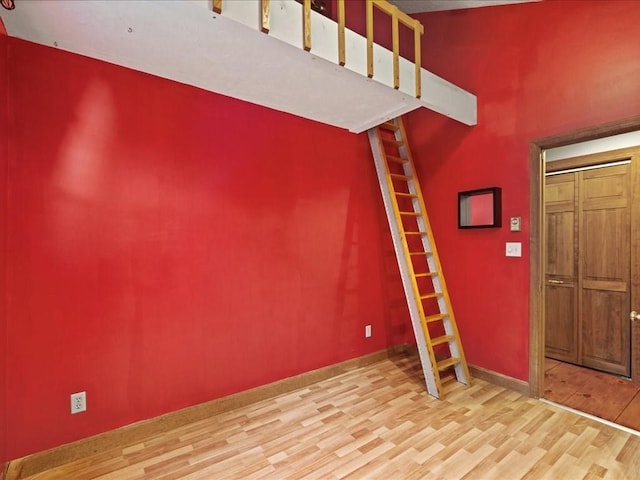 foyer featuring wood-type flooring