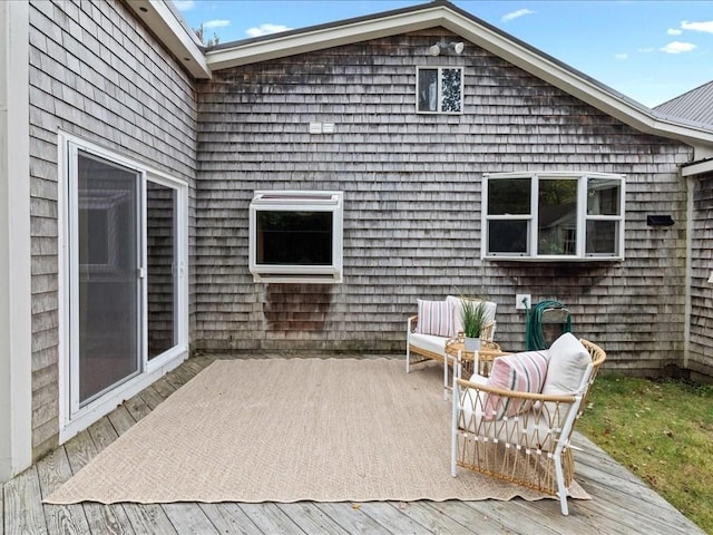 view of patio / terrace featuring a wooden deck