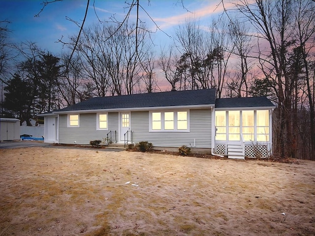 view of ranch-style home