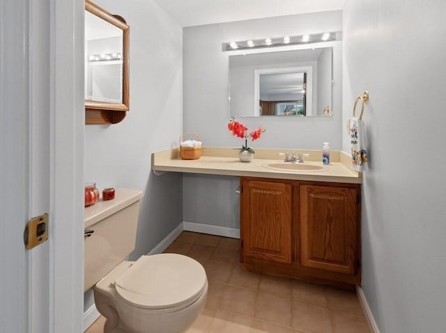 3 Loyalist Dr Unit 3, Uxbridge, MA 01569 - bathroom with toilet, tile patterned floors, vanity, and baseboards