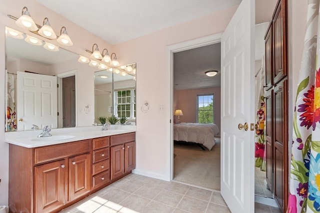 31 Fort Pond Hill Rd, Littleton, MA 01460 - bathroom with double vanity, ensuite bathroom, and tile patterned floors