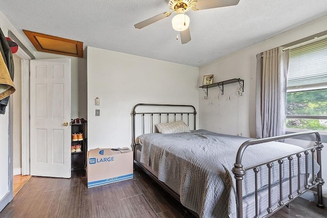 415 Holtshire Rd, Orange, MA 01364 - bedroom featuring wood finished floors, attic access, and a ceiling fan