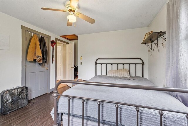 415 Holtshire Rd, Orange, MA 01364 - bedroom featuring wood finished floors and a ceiling fan