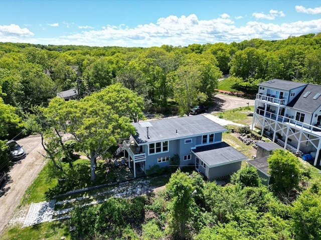 48 Menotomy Rd, Plymouth, MA 02360 - view of subject property with a heavily wooded area