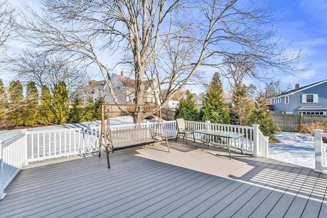 deck with fence