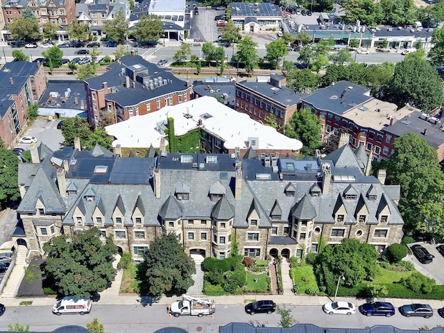 15 Garrison Rd, Brookline, MA 02445 - aerial view of property and surrounding area featuring nearby suburban area