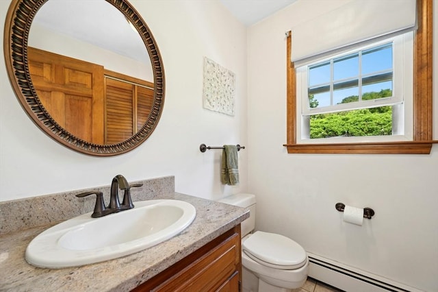 3 Bellingham Rd, Blackstone, MA 01504 - half bath with a baseboard heating unit and vanity