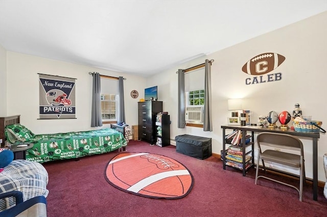3 Bellingham Rd, Blackstone, MA 01504 - carpeted bedroom featuring cooling unit and a baseboard heating unit