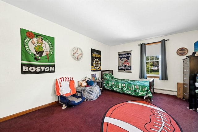 3 Bellingham Rd, Blackstone, MA 01504 - carpeted bedroom featuring a baseboard radiator
