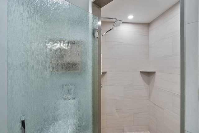 bathroom with an enclosed shower