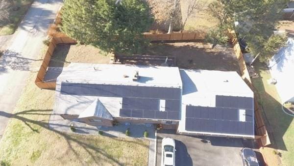 view from above of property