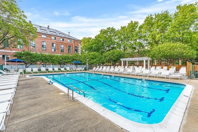 42 8th St Unit 1307, Boston, MA 02129 - community pool with a patio and a pergola