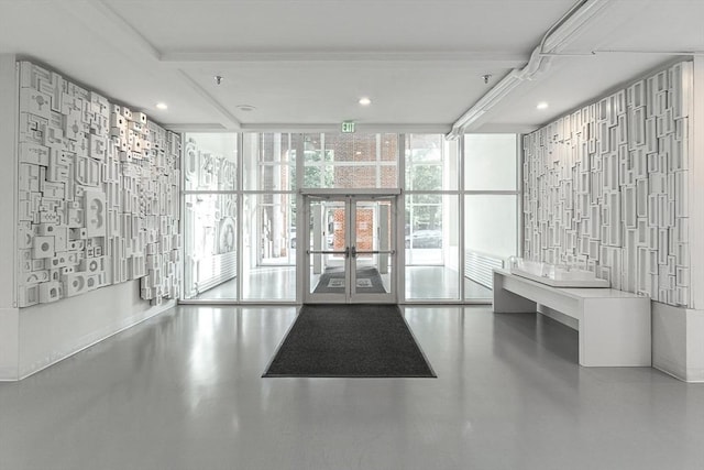 42 8th St Unit 1307, Boston, MA 02129 - building lobby with expansive windows and recessed lighting