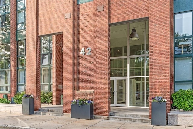 42 8th St Unit 1307, Boston, MA 02129 - property entrance featuring brick siding and french doors