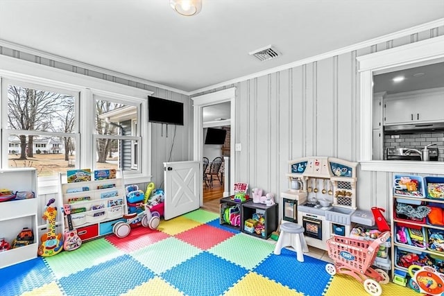 40 Chase Rd, Marlborough, MA 01752 - rec room with crown molding