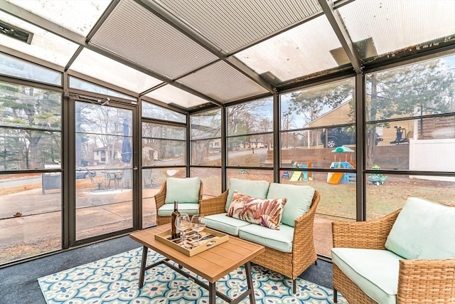 40 Chase Rd, Marlborough, MA 01752 - sunroom featuring an outdoor living space