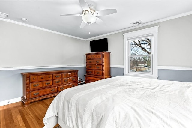 40 Chase Rd, Marlborough, MA 01752 - bedroom featuring wood finished floors, ornamental molding, and ceiling fan