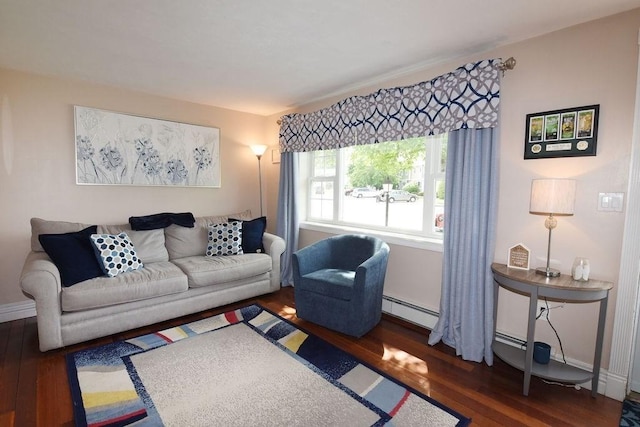 9 Lydon Ln Unit D2, Halifax, MA 02338 - living area featuring wood finished floors, baseboard heating, and baseboards