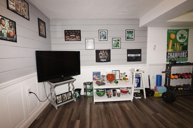 9 Lydon Ln Unit D2, Halifax, MA 02338 - game room featuring wood finished floors, a decorative wall, and wood walls