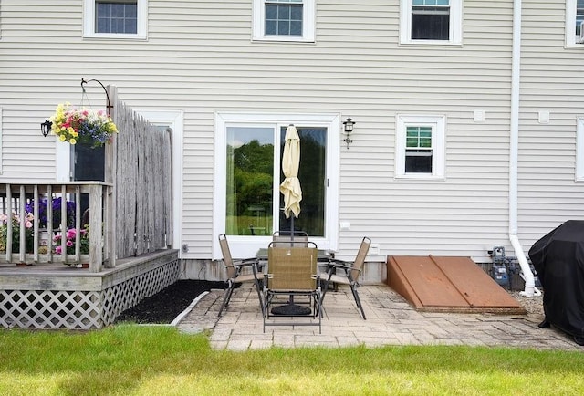 9 Lydon Ln Unit D2, Halifax, MA 02338 - view of patio with a wooden deck and area for grilling