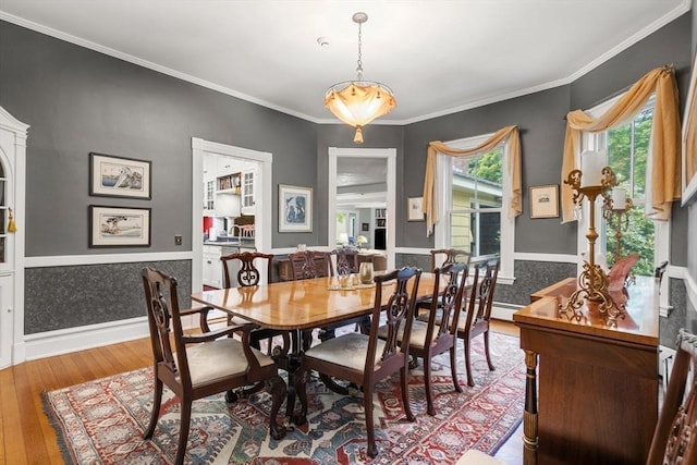 104 Main St, Topsfield, MA 01983 - dining room featuring hardwood / wood-style floors and crown molding
