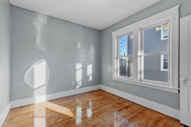 empty room featuring light hardwood / wood-style floors