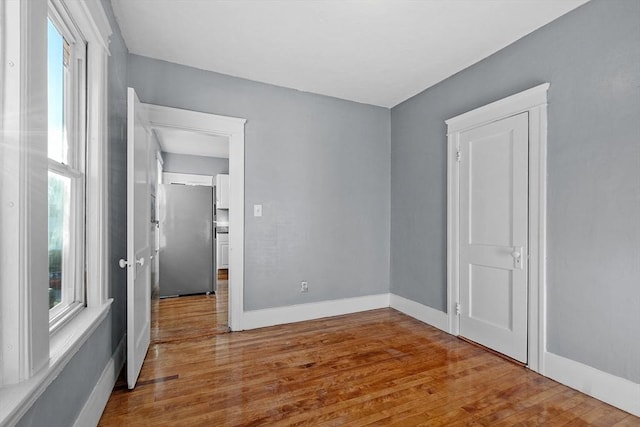 empty room featuring light wood-type flooring