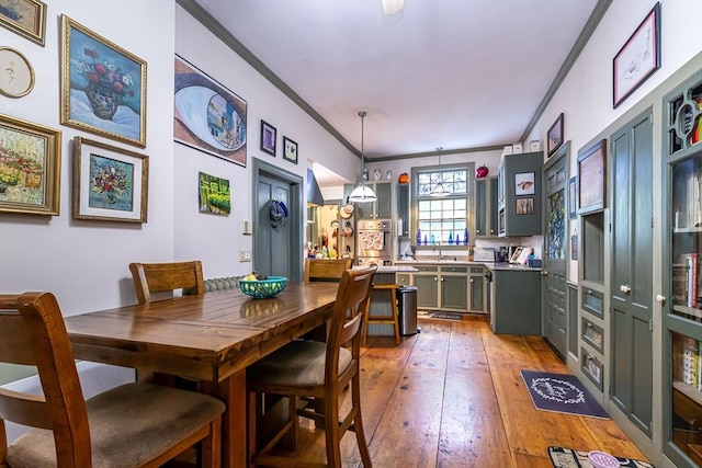 52 Central, Gardner, MA 01440 - dining area featuring crown molding and light wood-type flooring