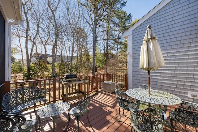 view of wooden deck