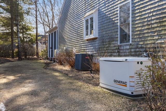 exterior details with central AC and a power unit