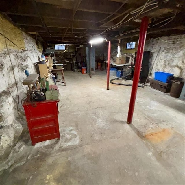 view of basement