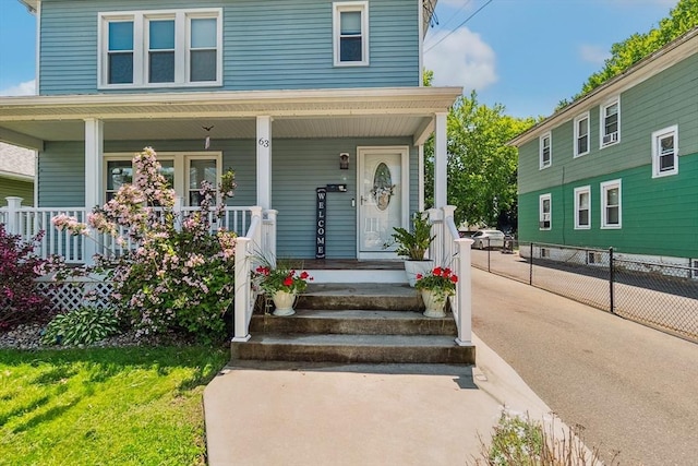 63 Beverly St, Chicopee, MA 01013 - american foursquare style home with covered porch