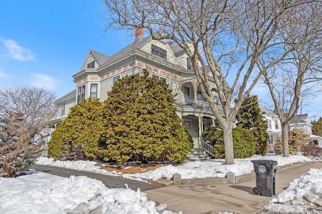 view of snowy exterior