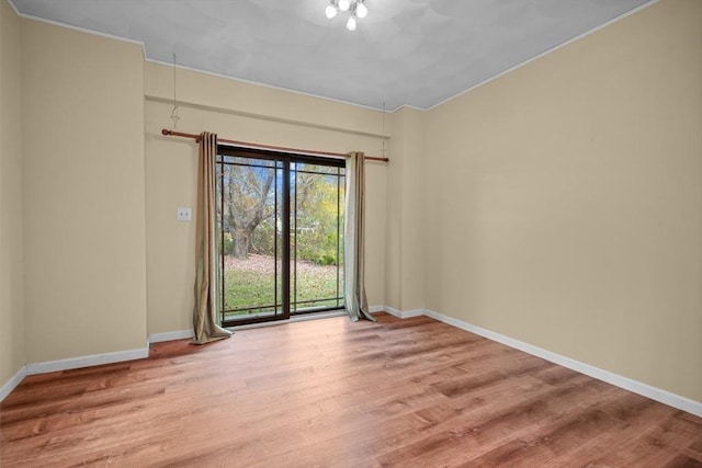 unfurnished room featuring light hardwood / wood-style floors