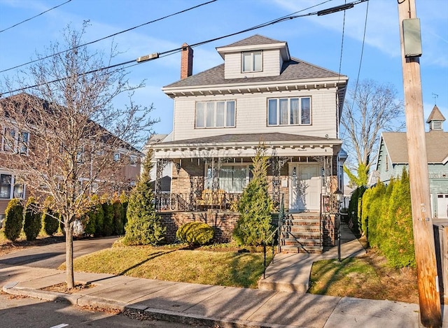 view of front of house featuring covered porch