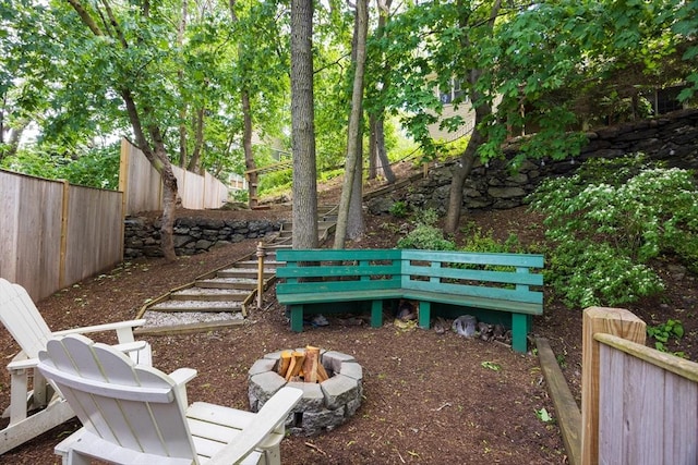 17-19 Beech Gln, Boston, MA 02119 - view of yard with a fire pit
