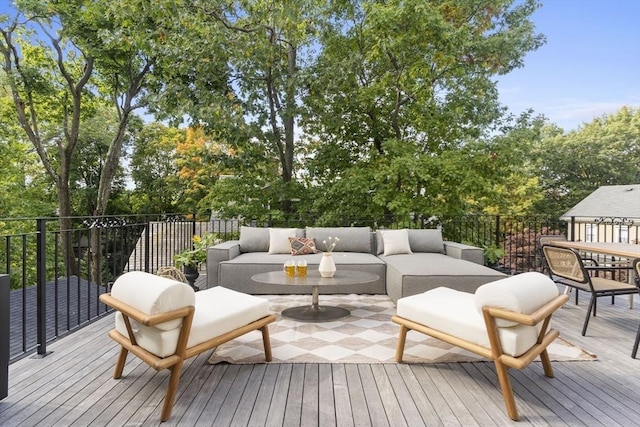 17 Alveston St, Boston, MA 02130 - wooden terrace featuring outdoor lounge area and view of scattered trees
