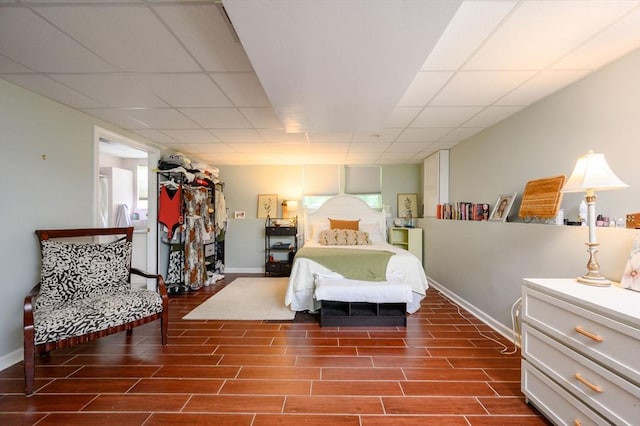 89 Block St, Abington, MA 02351 - bedroom with a paneled ceiling, wood finish floors, and baseboards