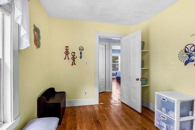 66 Guinan St, Waltham, MA 02451 - sitting room with hardwood / wood-style flooring and baseboards