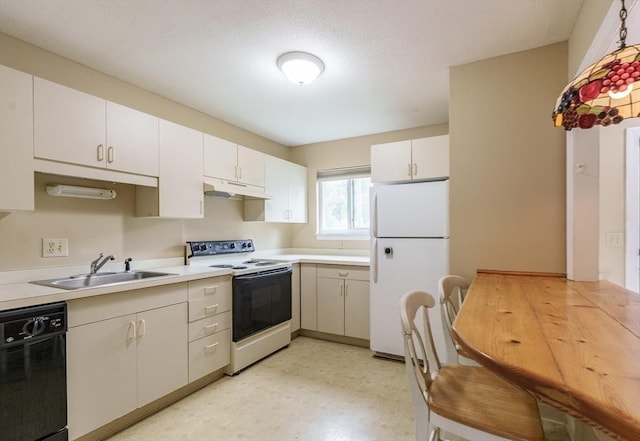170 E Hadley Rd Unit 60, Amherst, MA 01002 - kitchen with white appliances, under cabinet range hood, light countertops, and white cabinets