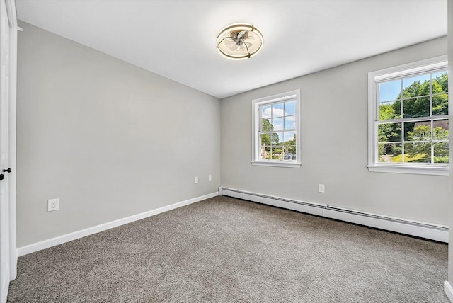 69 Biscuit Hill Dr, Leominster, MA 01453 - carpeted spare room featuring a baseboard heating unit and baseboards