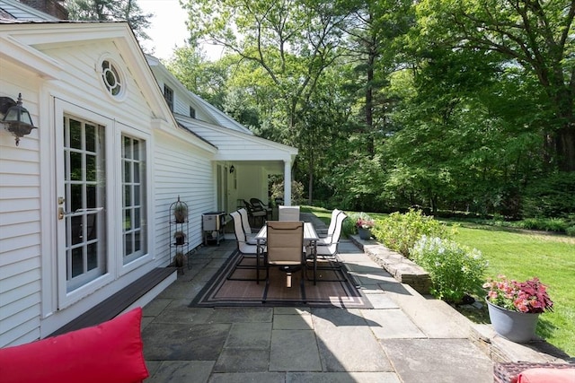 338 Highland St, Weston, MA 02493 - view of patio / terrace with outdoor dining space