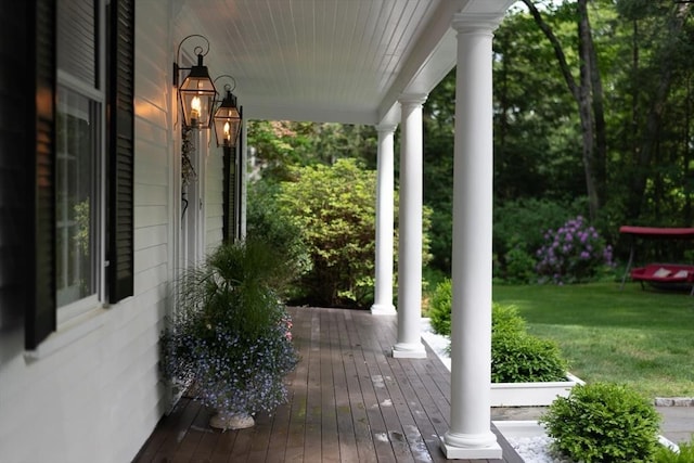 338 Highland St, Weston, MA 02493 - porch featuring a lawn
