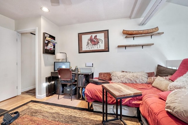 living room with light wood-type flooring