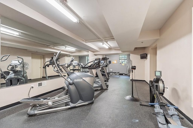 60 Glen Rd Unit 107, Brookline, MA 02445 - exercise room featuring baseboards
