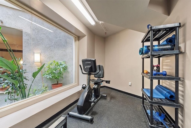 60 Glen Rd Unit 107, Brookline, MA 02445 - exercise area with baseboards