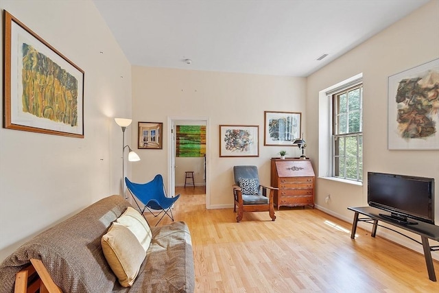 60 Glen Rd Unit 107, Brookline, MA 02445 - sitting room featuring light wood-style floors and baseboards