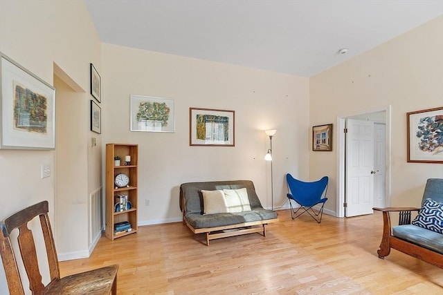 60 Glen Rd Unit 107, Brookline, MA 02445 - sitting room with light wood-type flooring and baseboards